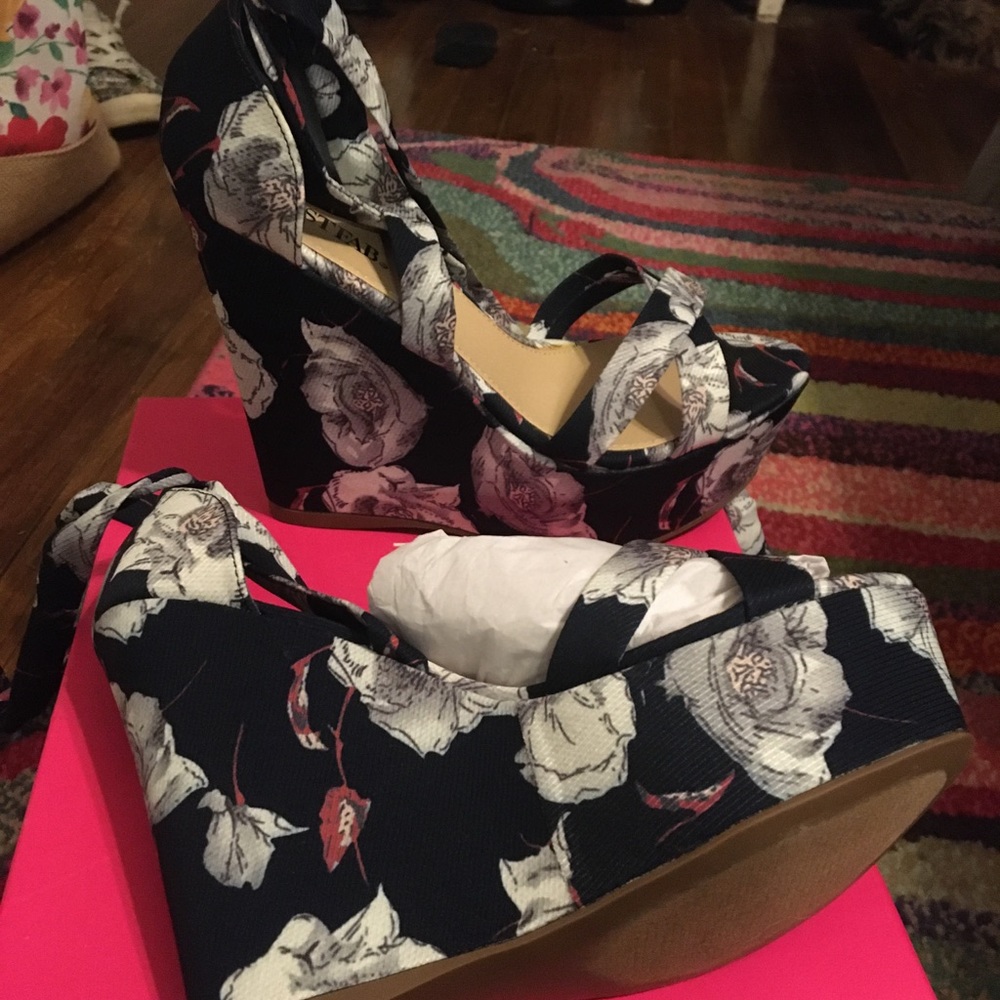 Lace up wedges